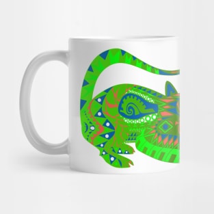 possum opossum zarigueya tlacuache ecopop in tribal mexican art Mug